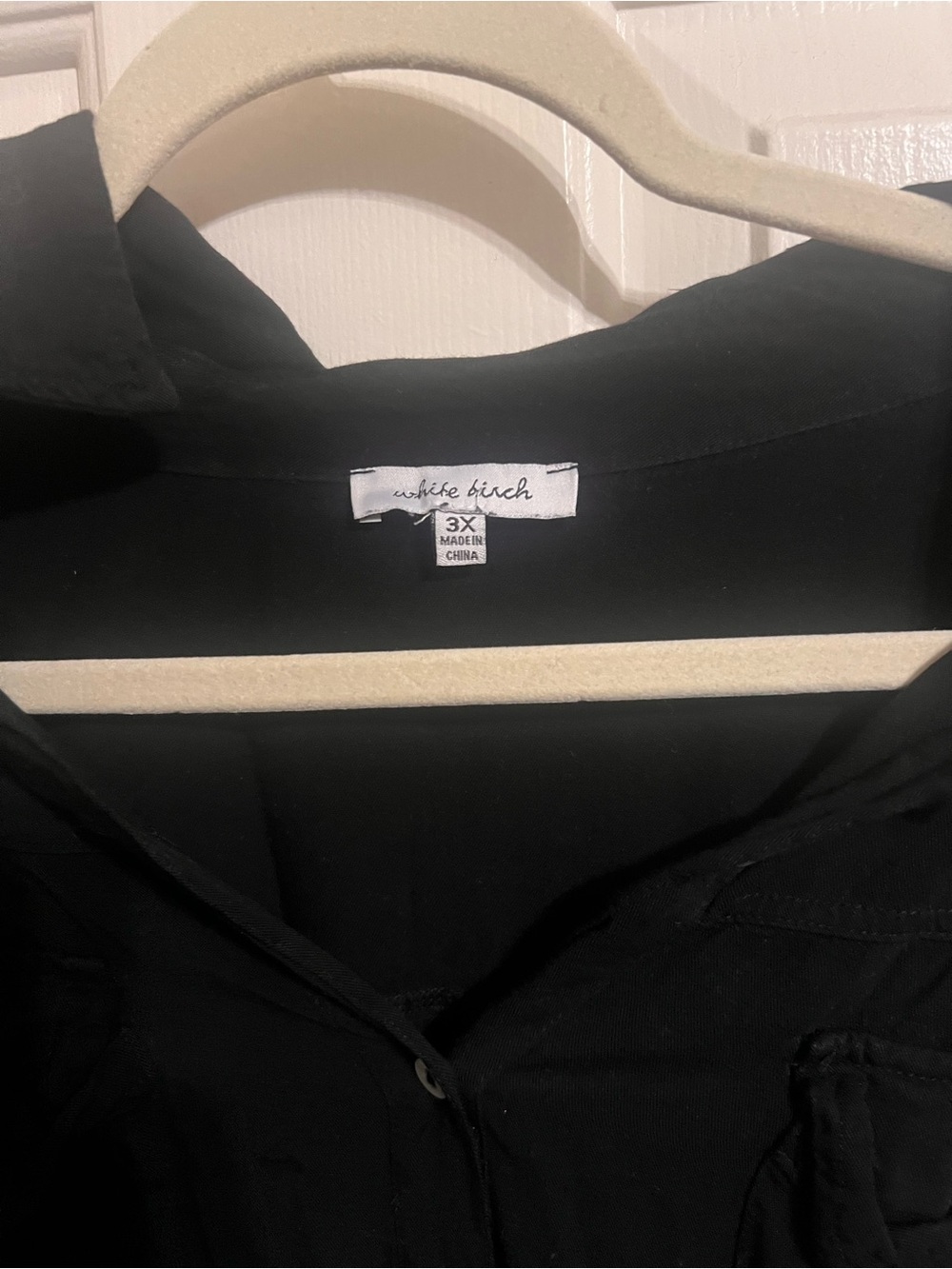 White Birch Black Collared Button-Down Shirt